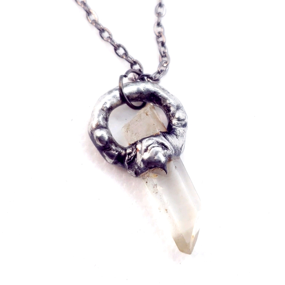 Quartz crystal necklace